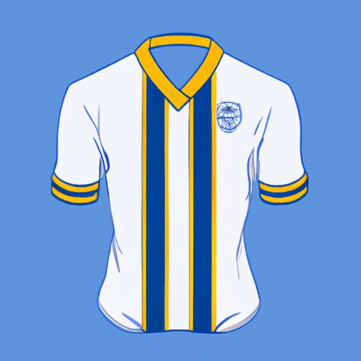 Bộ đồng phục Leeds United với sọc kinh điển và cổ áo retro